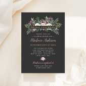 Invitation Déjeuner nuptial Moody Rose rose Floral Boho