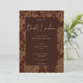 Invitation Déjeuner nuptial noir de la Bourgogne victorienne  (Debout devant)