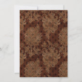 Invitation Déjeuner nuptial noir de la Bourgogne victorienne  (Dos)