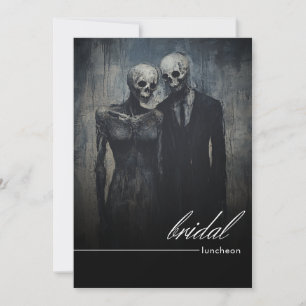 Invitation Déjeuner nuptial noir de minuit violet romance flo