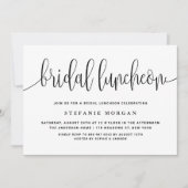 Invitation Déjeuner nuptial noir et blanc (Devant)