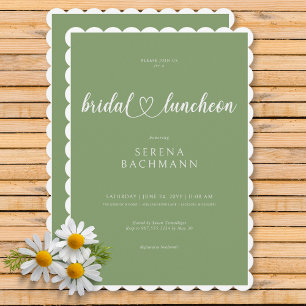 Invitation Déjeuner nuptial romantique moderne minimaliste de