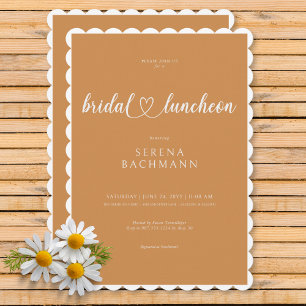 Invitation Déjeuner nuptial romantique moderne minimaliste de