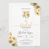 Invitation Déjeuner nuptial Rose chic en verre de Champagne (Devant / Derrière)