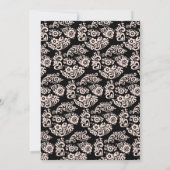 Invitation Déjeuner nuptial rose rose rose de coeur moderne (Dos)