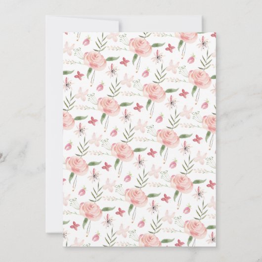 Invitation Déjeuner nuptial rose vif (Dos)