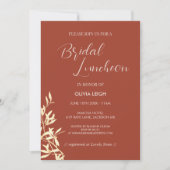 Invitation Déjeuner nuptial rustique floral intemporel (Devant)