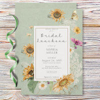 Déjeuner nuptial vintage été tournesol vert