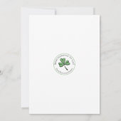 Invitation Déjeuner Pot d'Or de la Saint-Patrick (Dos)