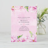 Invitation Déjeuner rose d'Epouses Florales Gold et Rose (Debout devant)