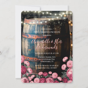 Invitation Déjeuner rustique des demoiselles d'honneur dans d