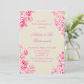 Invitation Déjeuner vintage d'étudiantes en toile rose (Debout devant)