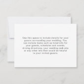 Invitation Délails de mariage géométriques floraux à l'aquare (Dos)