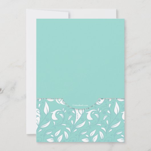 Invitation d'élégance turquoise (Dos)