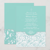 Invitation d'élégance turquoise (Devant / Derrière)