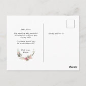 Invitation d'Élégante demoiselle d'honneur bohème (Dos)