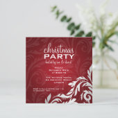 Invitation d'élégante fête Rouge Tourbillonnant (Debout devant)