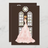 Invitation d'élégante mariée à la douche nuptiale (Devant / Derrière)