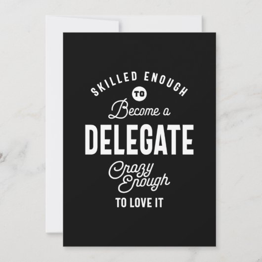 Invitation Délégué Titre de l'emploi Tee Gift Mens Femme (Devant)