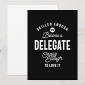 Invitation Délégué Titre de l'emploi Tee Gift Mens Femme (Devant / Derrière)