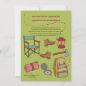 Invitation d'éléments de camping (Devant)