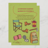 Invitation d'éléments de camping (Devant / Derrière)