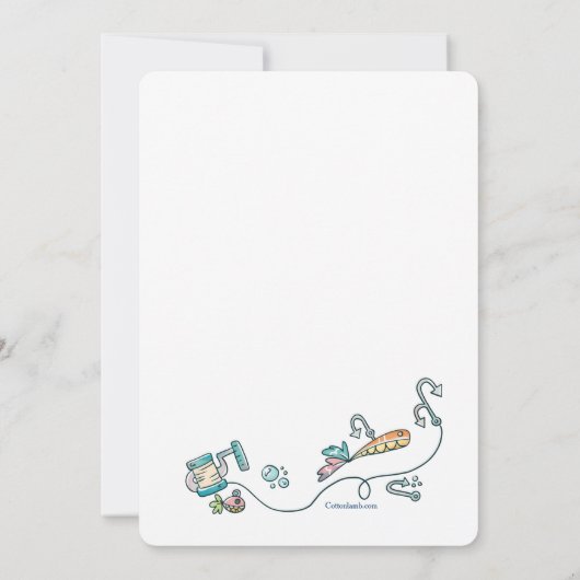 Invitation d'éléments de pêche (Dos)