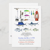 Invitation d'éléments de pêche (Devant / Derrière)