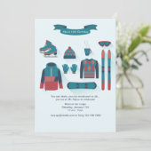 Invitation d'éléments d'hiver (Debout devant)