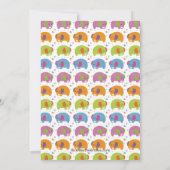 Invitation d'éléphant Baby shower Orange (Dos)