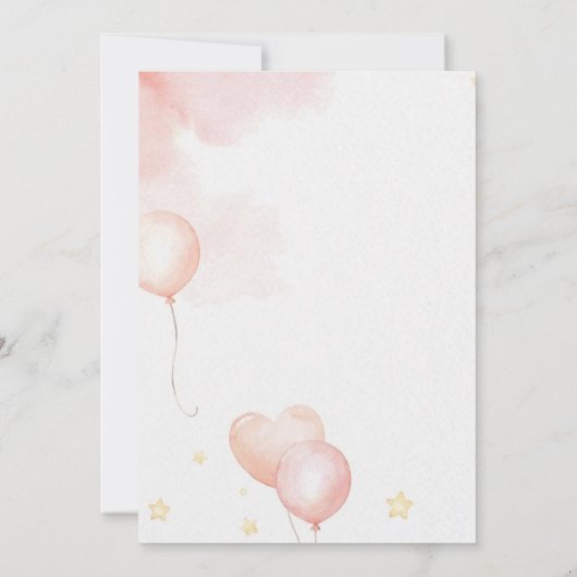 Invitation d'éléphant rose (Dos)