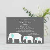 Invitation d'éléphants Bleu et gris (Debout devant)