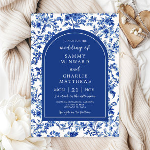 Invitation Delft Blue Antique Chinoiserie Mariage