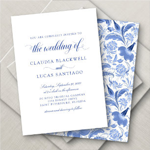 Invitation Delft Blue Chinoiserie Vintage Wedding