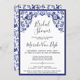 Invitation Delfts Blauw | Delft Blue Dutch Fête des mariées