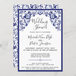 Invitation Delfts Blauw | Delft Blue Dutch Wedding shower