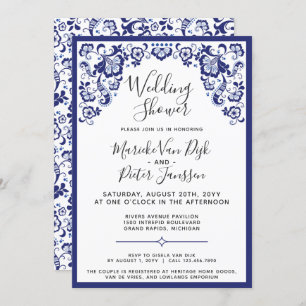 Invitation Delfts Blauw   Delft Blue Dutch Wedding shower