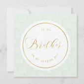 Invitation Délicat | "À mon frère le jour de mon mariage" (Devant)