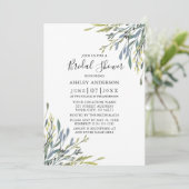 Invitation Délicat Aquarelle Fête des mariées de verdure (Debout devant)