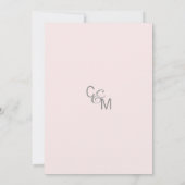 Invitation Délicat Blush Rose Dusty Rose et Grey Vine Mariage (Dos)