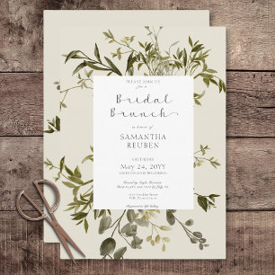Invitation Délicat Boho Green Brunch nuptial