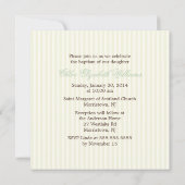 Invitation Délicat Christening Floral (Dos)