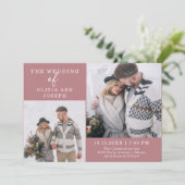 Invitation Délicat | Deux Mariages photo (Debout devant)