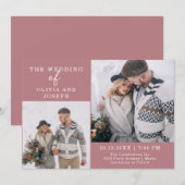 Invitation Délicat | Deux Mariages photo (Devant / Derrière)