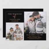 Invitation Délicat | Deux Mariages photo (Devant / Derrière)