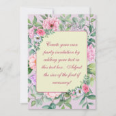 Invitation Délicat été Fleurs de Jardin Découpage (Devant)