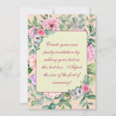 Invitation Délicat été Fleurs de Jardin Découpage (Devant)