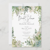 Invitation Délicat Fête des mariées moderne de la respiration (Devant)