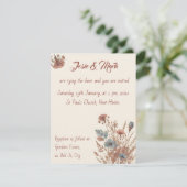 Invitation Délicat Fleur sauvage romantique  simple Mariage (Debout devant)