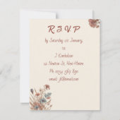 Invitation Délicat Fleur sauvage romantique  simple Mariage (Dos)